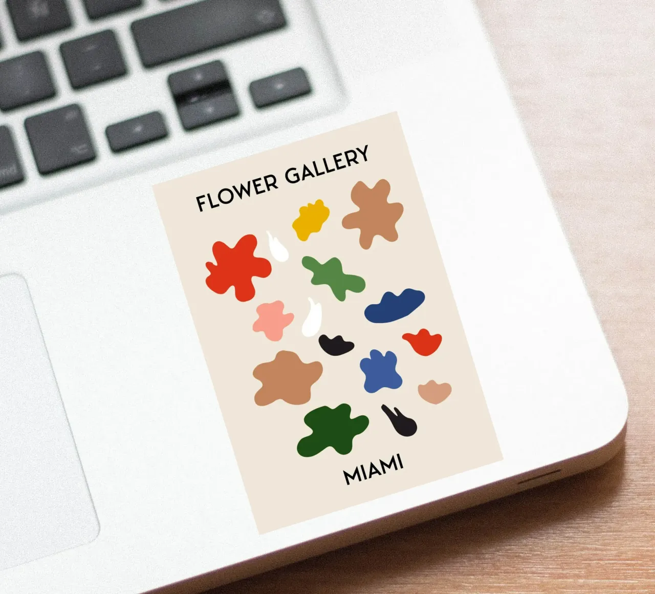 Miami Flower Gallery Abstract Organic Shapes sticker by homdeco