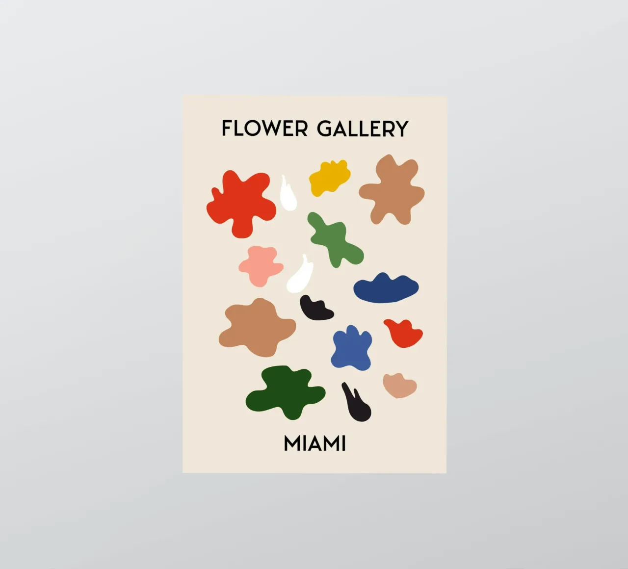 Miami Flower Gallery Abstract Organic Shapes sticker by homdeco