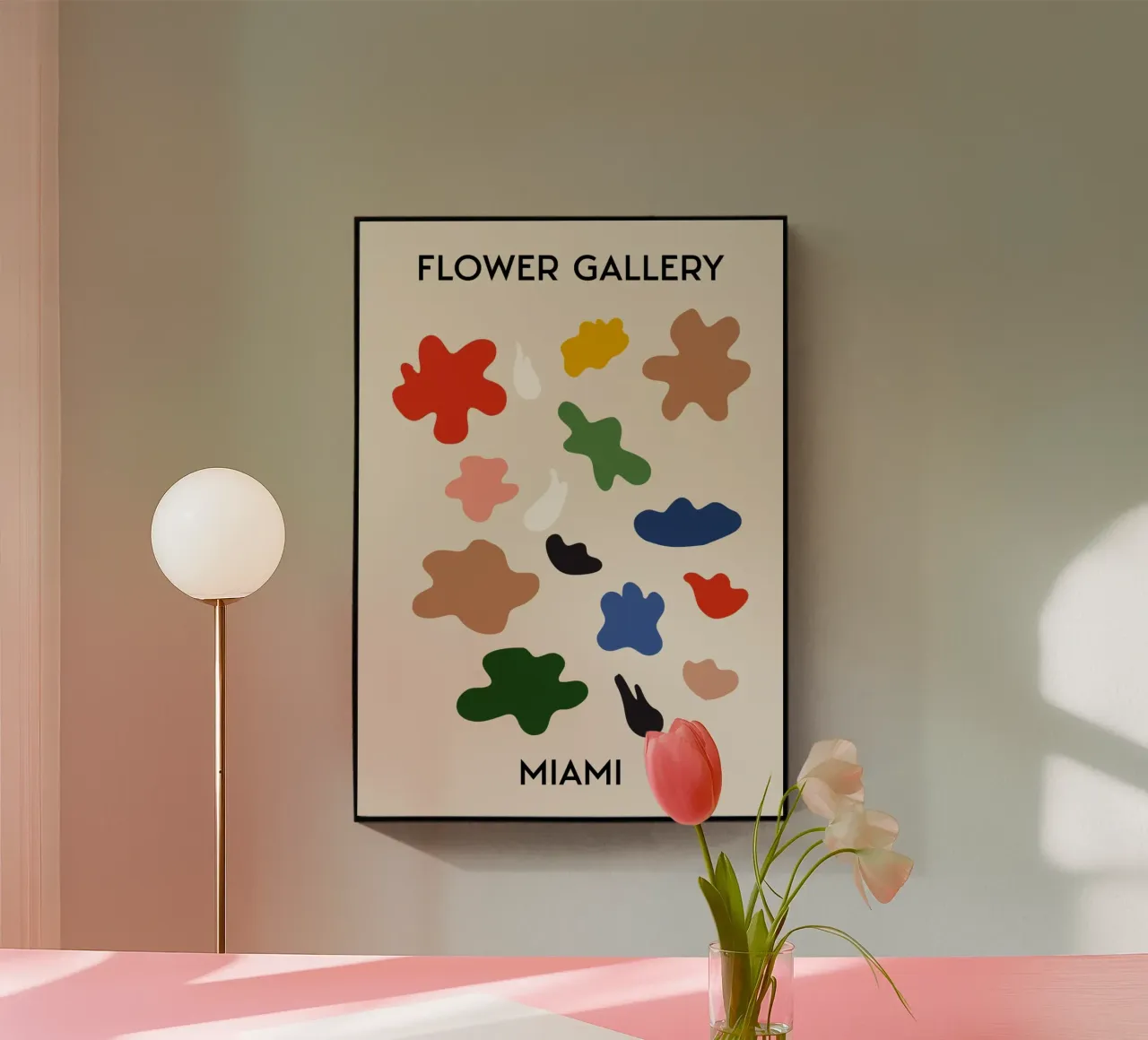 Miami Flower Gallery Abstract Organic Shapes acrylic glass by homdeco