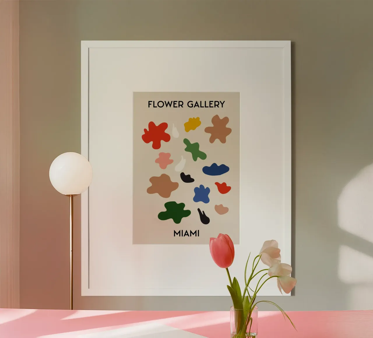 Galleria dei fiori di Miami Forme organiche astratte poster da homdeco
