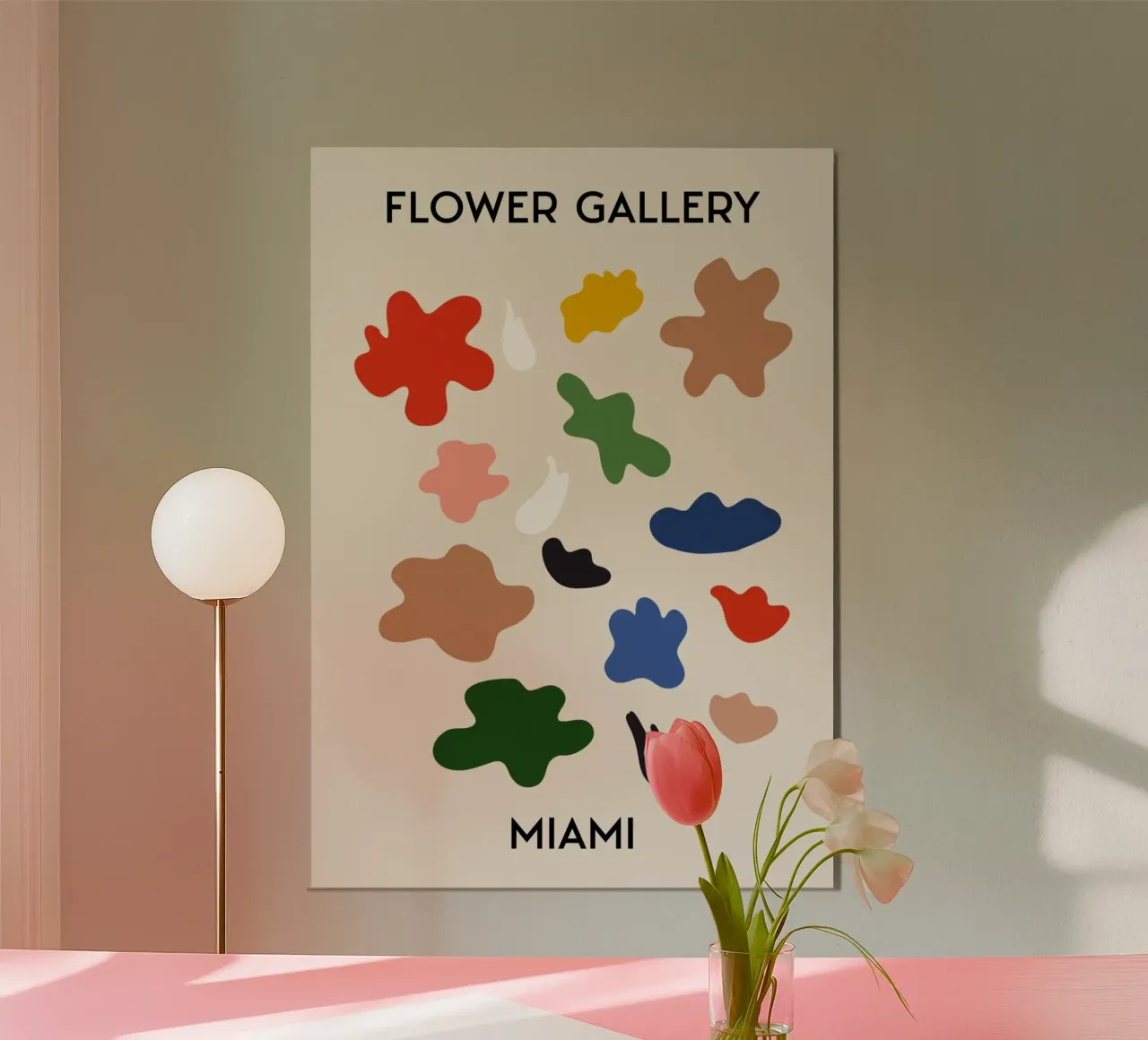 Galleria dei fiori di Miami Forme organiche astratte poster da homdeco