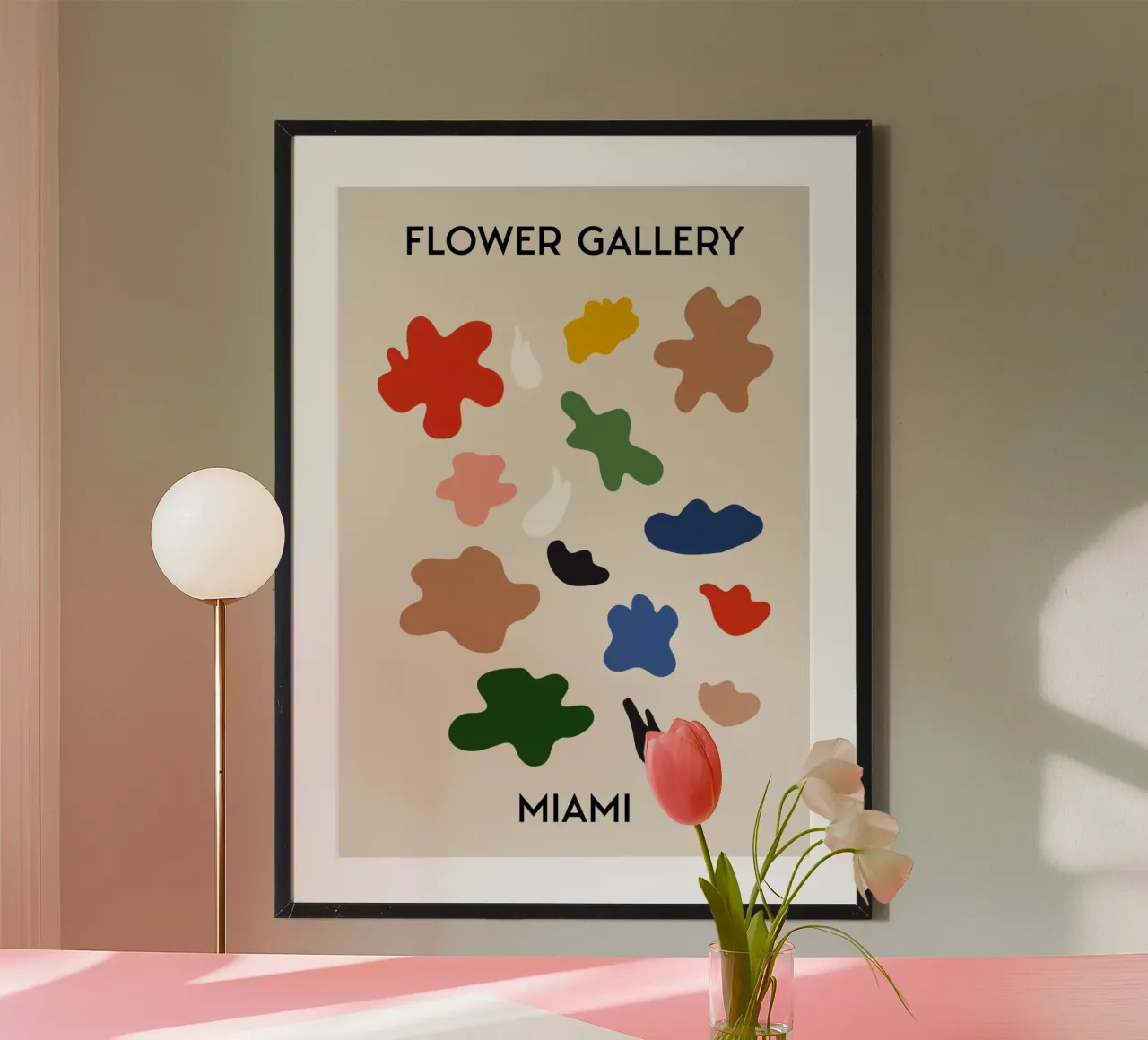 Galleria dei fiori di Miami Forme organiche astratte poster da homdeco
