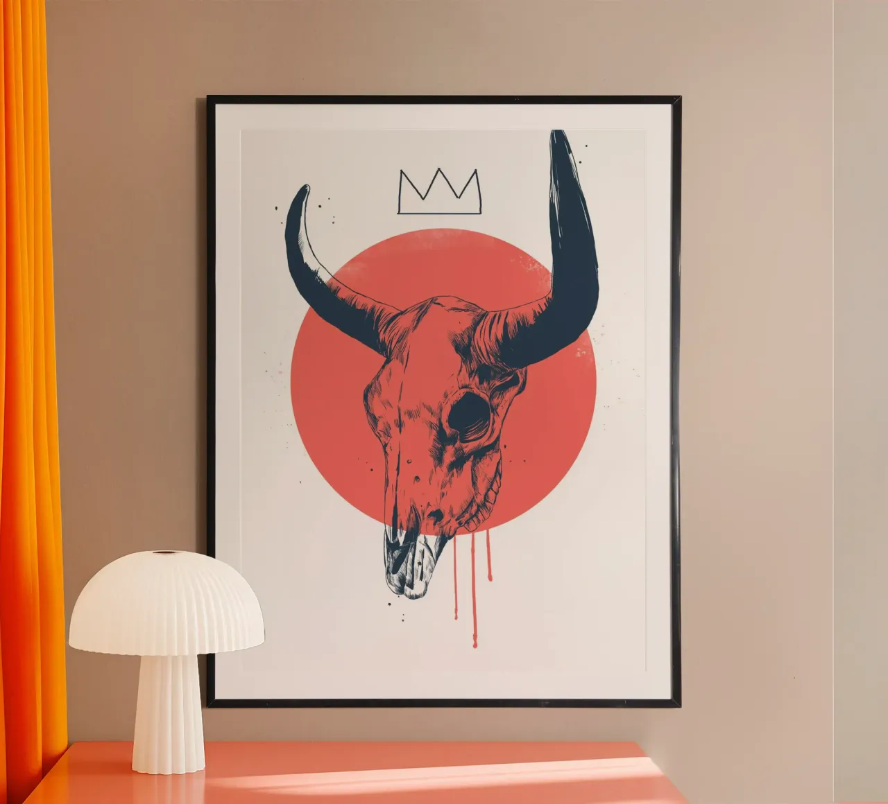 Bull Skull hahnemühle by Balazs Solti