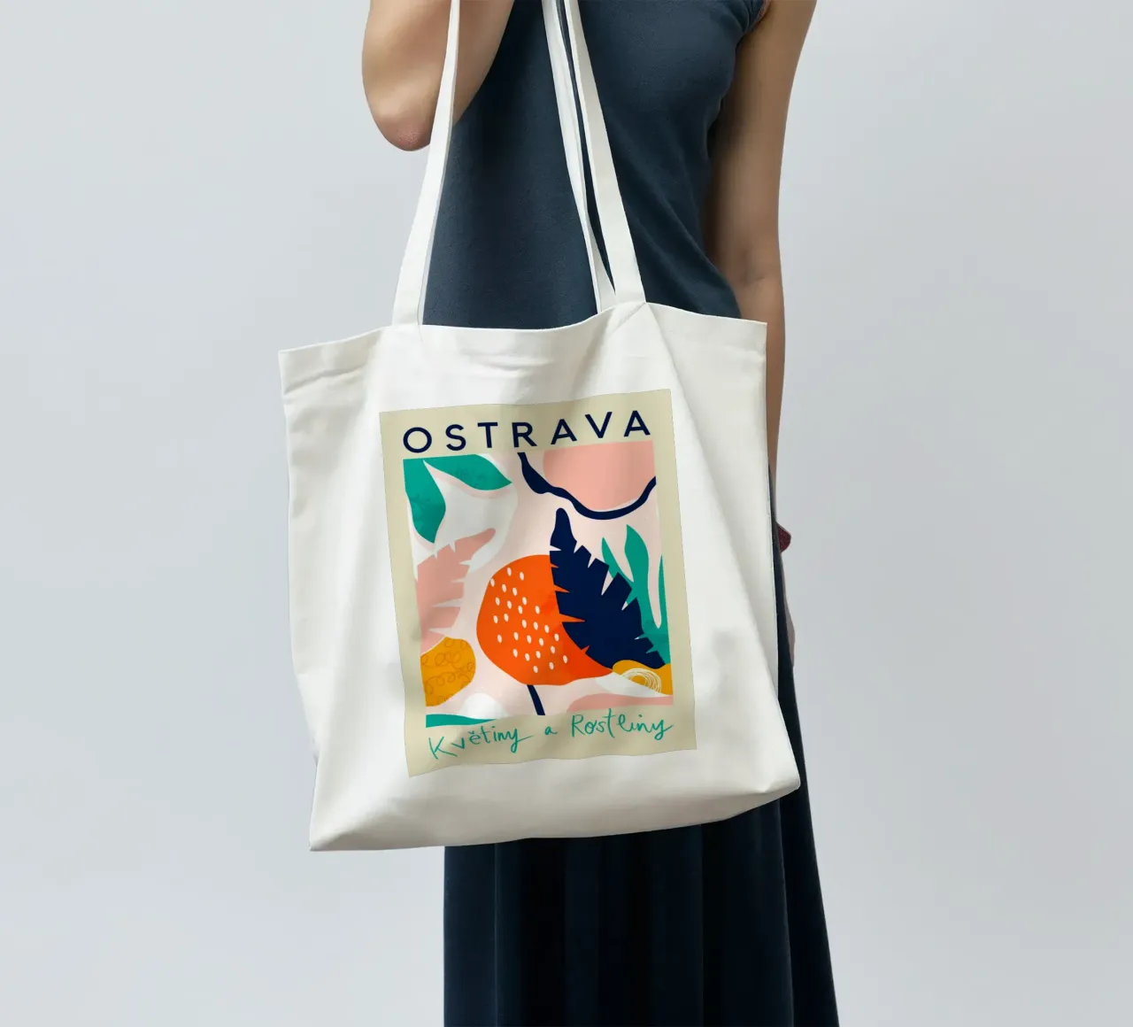 Ostrava Flowers and Plants Abstract Tropical tote bag by homdeco