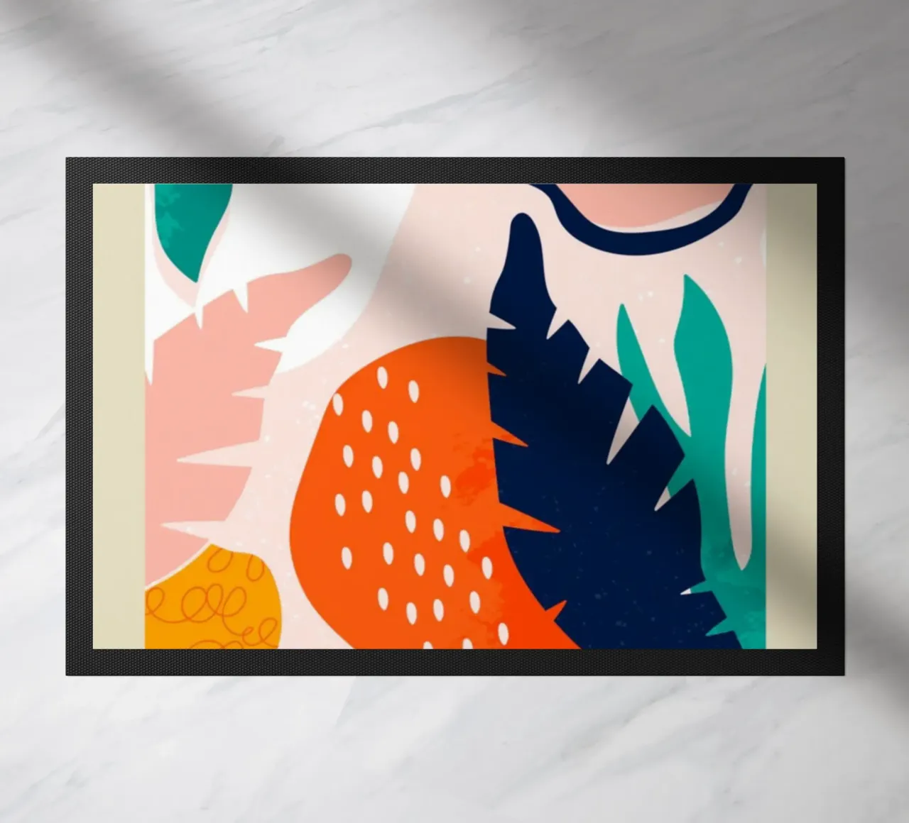 Ostrava Flowers and Plants Abstract Tropical doormat by homdeco