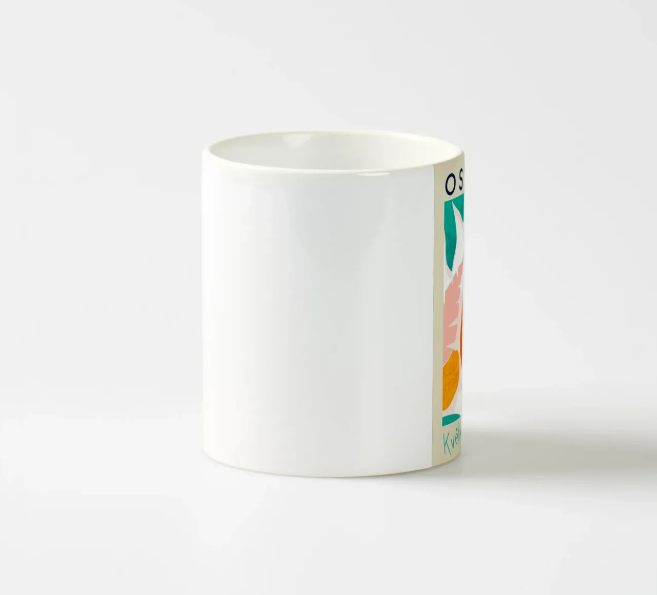 Ostrava Flowers and Plants Abstract Tropical ceramic mug by homdeco