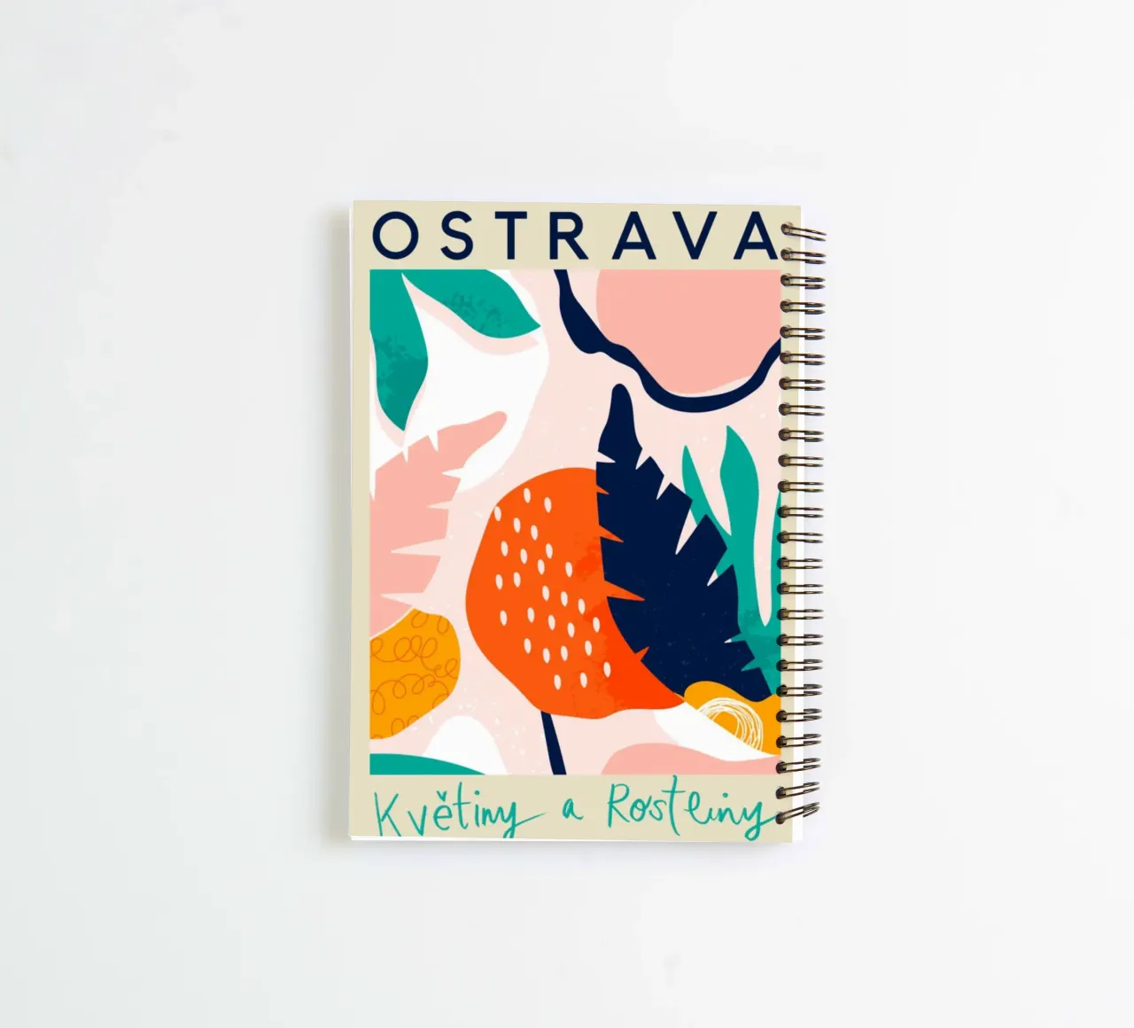 Ostrava Flowers and Plants Abstract Tropical spiral notebook by homdeco