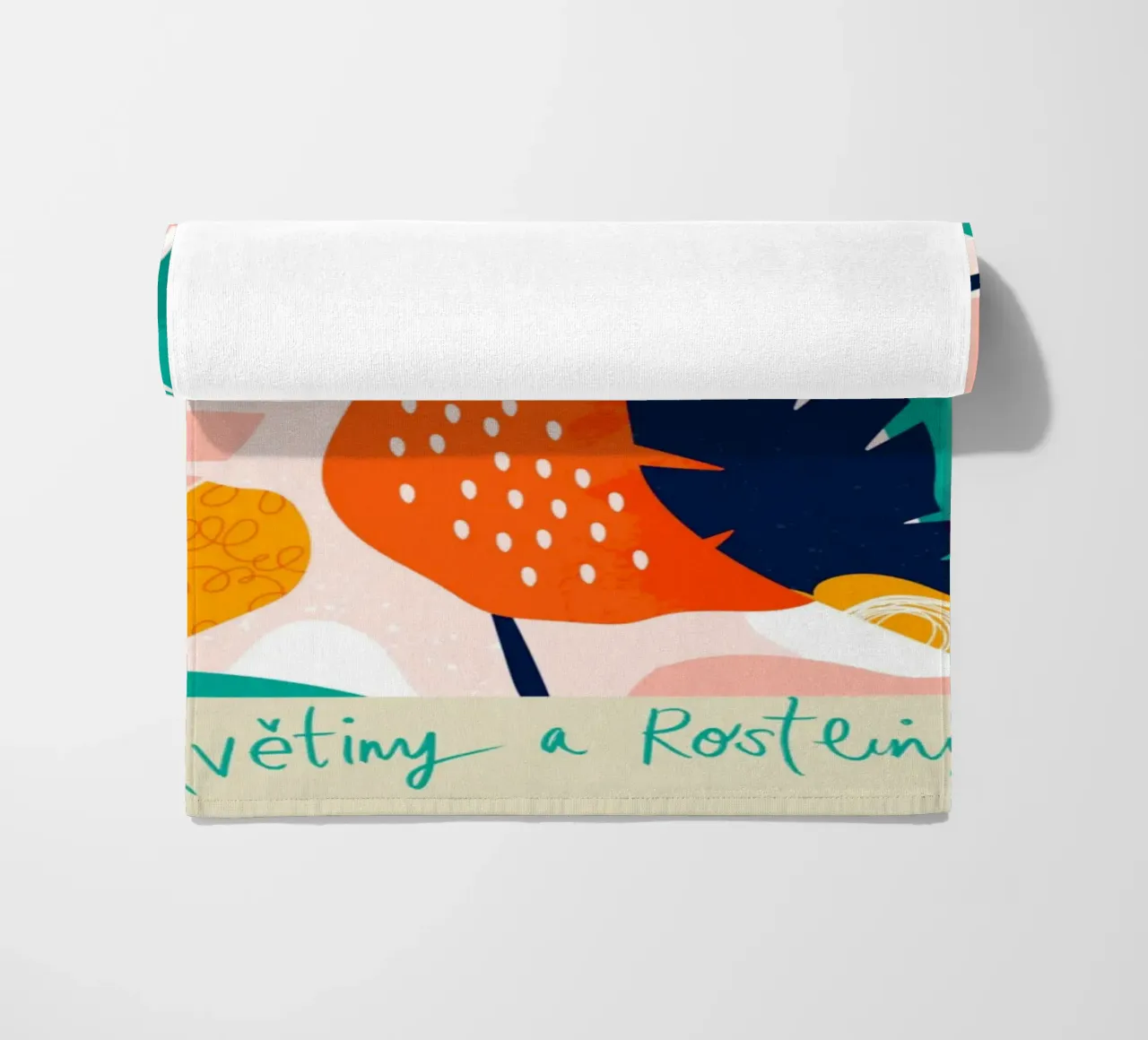Ostrava Flowers and Plants Abstract Tropical beach towel by homdeco