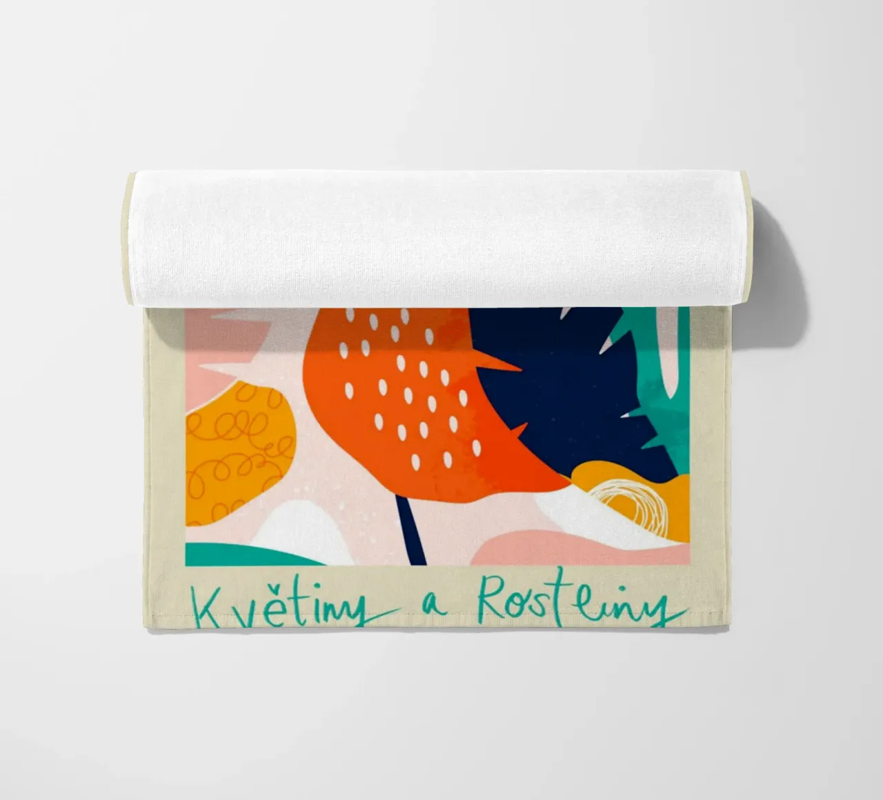 Ostrava Flowers and Plants Abstract Tropical beach towel by homdeco