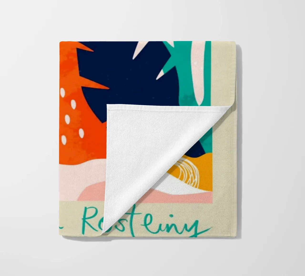 Ostrava Flowers and Plants Abstract Tropical beach towel by homdeco