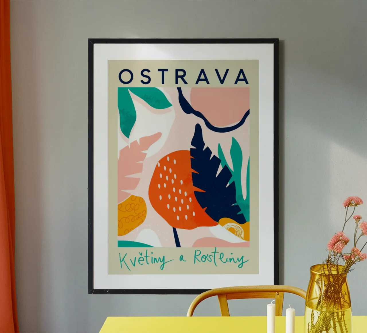 Ostrava Flowers and Plants Abstract Tropical hahnemühle by homdeco