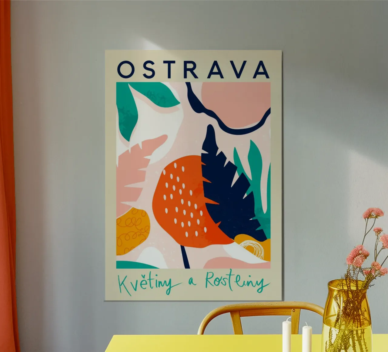 Ostrava Flowers and Plants Abstract Tropical hahnemühle by homdeco