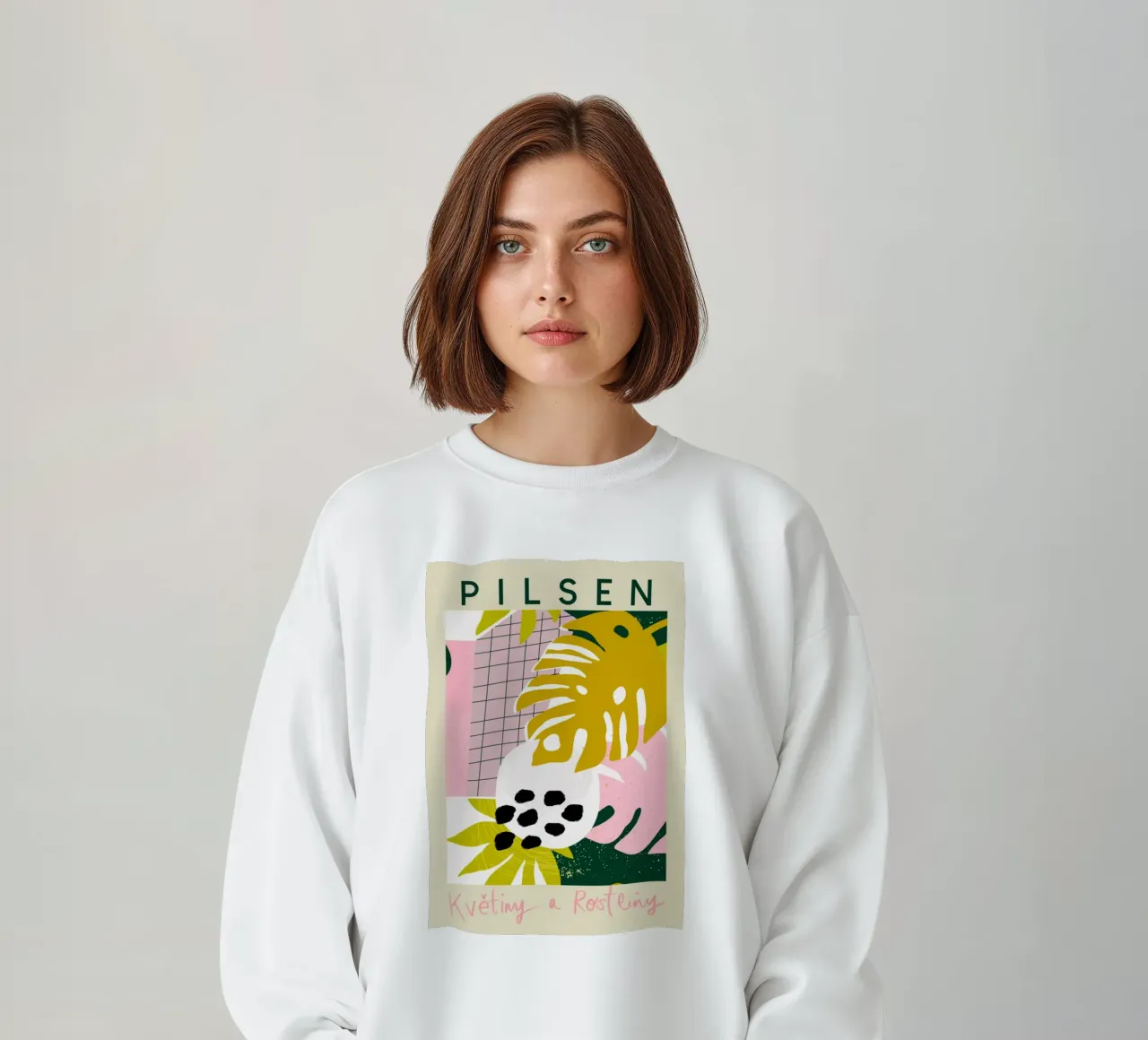 Pilsen Fiori e piante tropicali Astratto felpa da homdeco