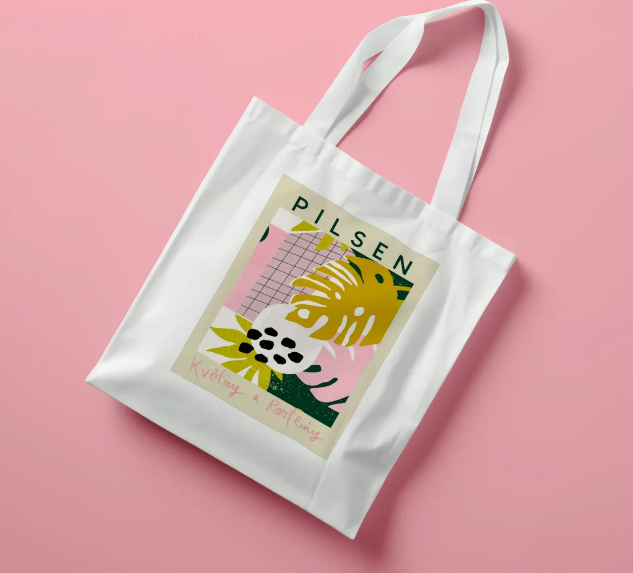 Pilsen Tropical Flowers and Plants Abstract tote bag by homdeco