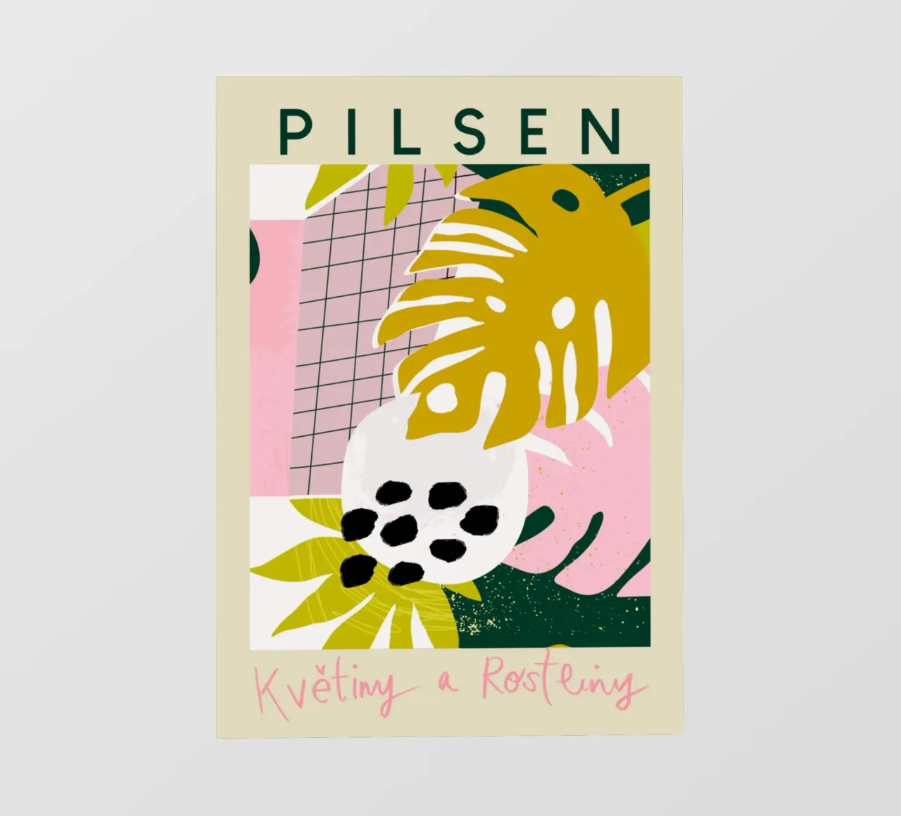 Pilsen Tropical Flowers and Plants Abstract pvc cover by homdeco