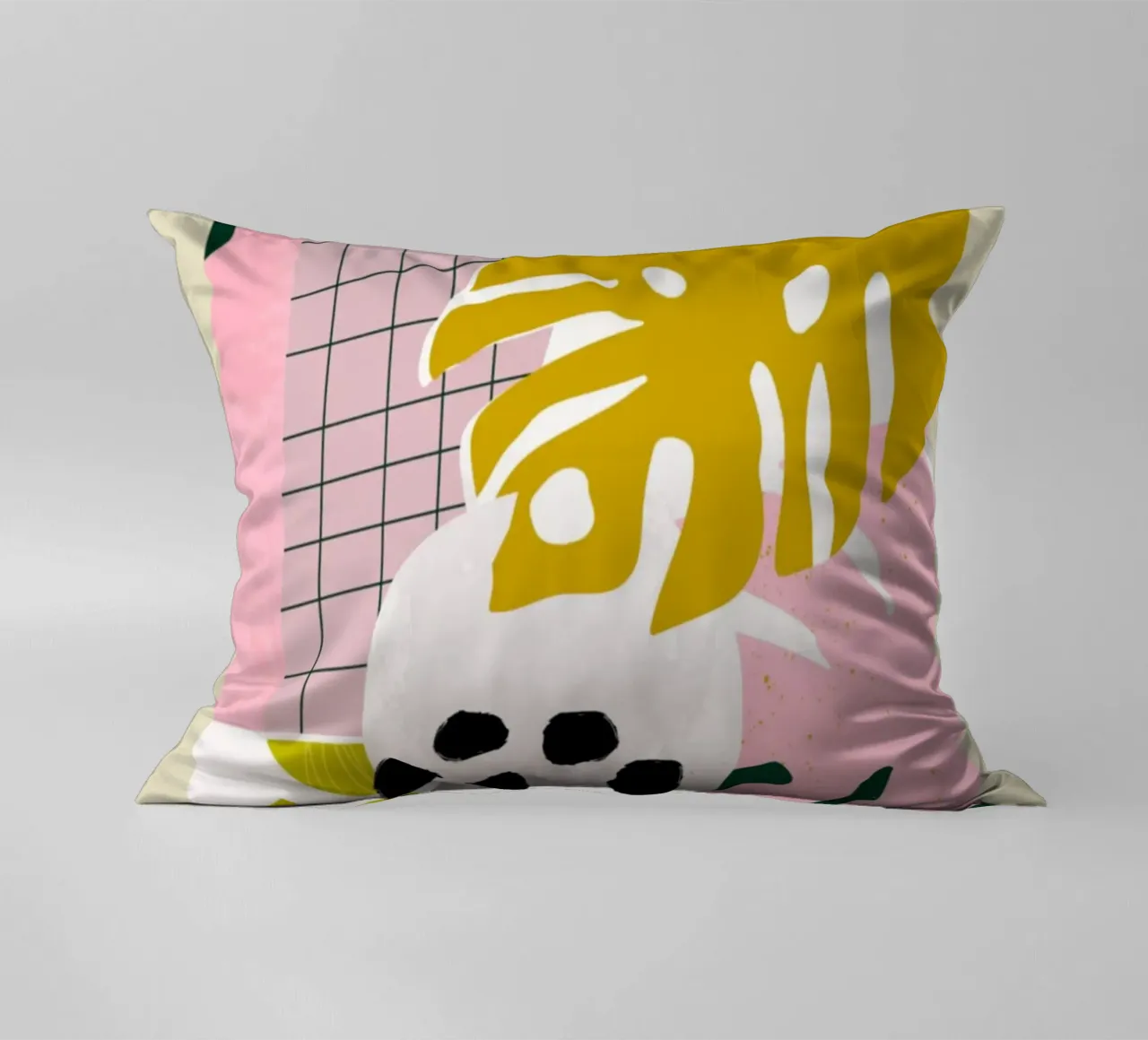 Pilsen Tropical Flowers and Plants Abstract decorative cushion by homdeco