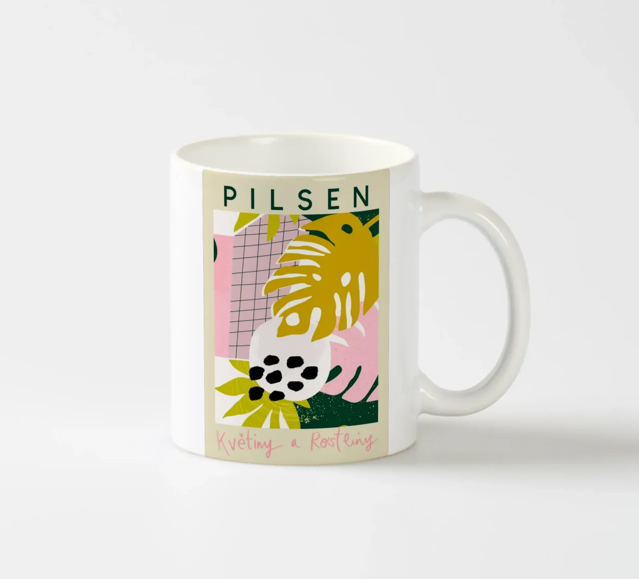 Pilsen Fiori e piante tropicali Astratto tazza in ceramica da homdeco