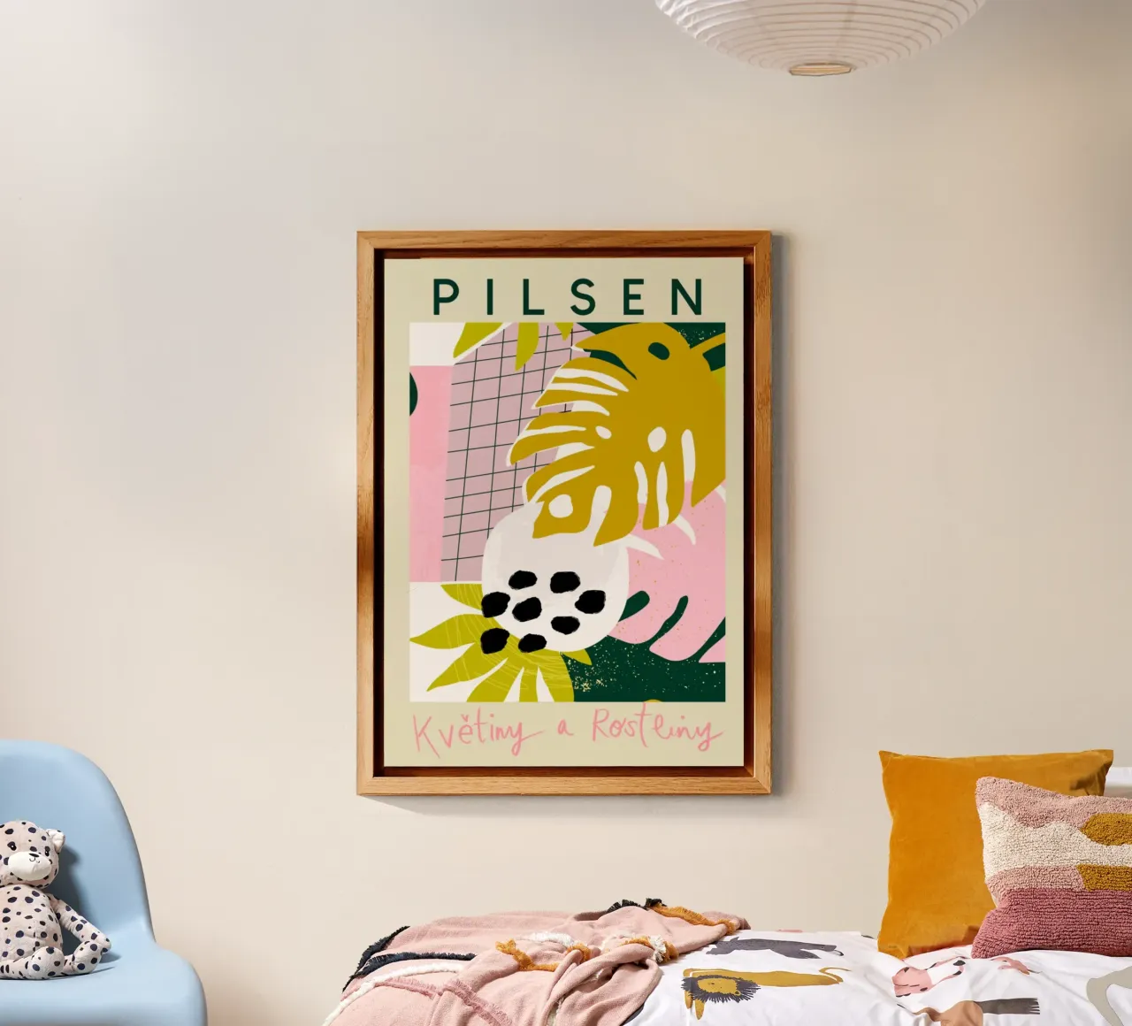 Pilsen Tropical Flowers and Plants Abstract alu-dibond by homdeco