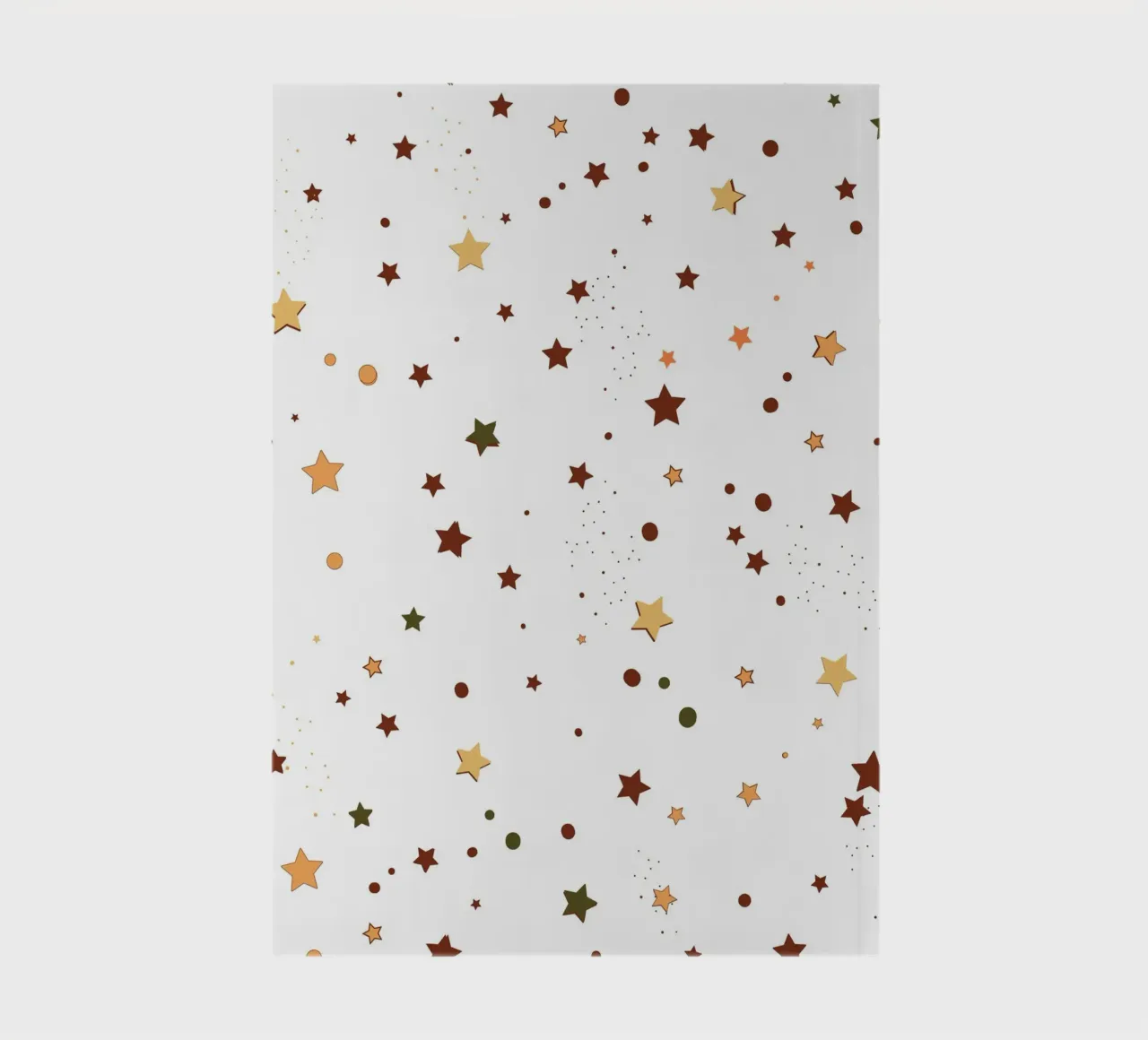 Autumn colored stars seamless pattern notebook by gulsengunel