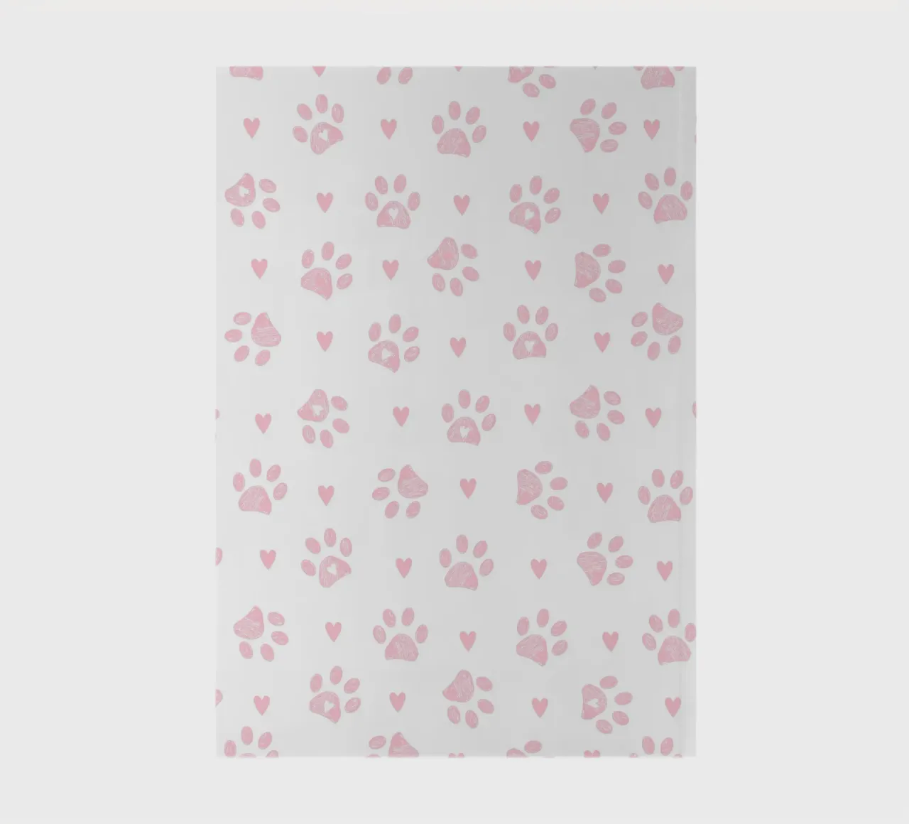 Soft pink paw prints with hearts notebook by gulsengunel