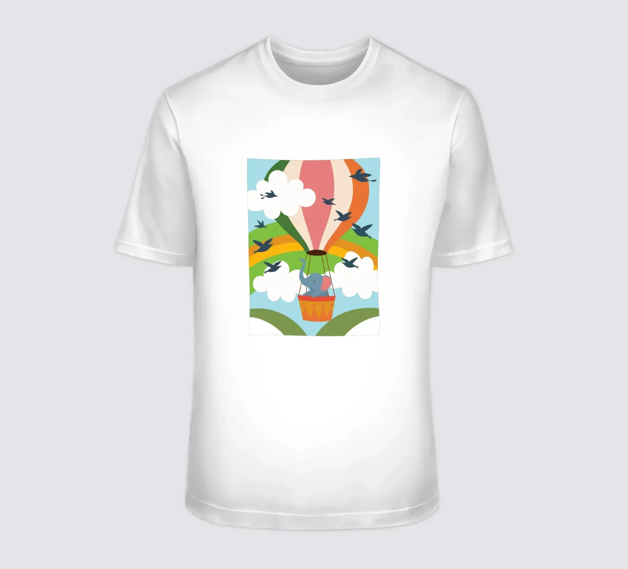 Elefante in mongolfiera t-shirt da CUTE ANIMALS