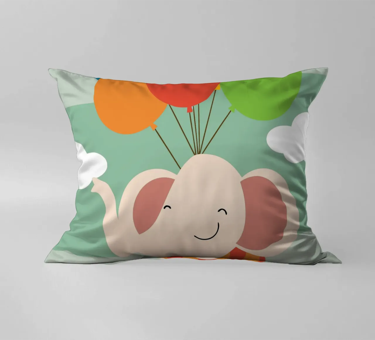 L'elefante vola con i palloncini cuscino da CUTE ANIMALS