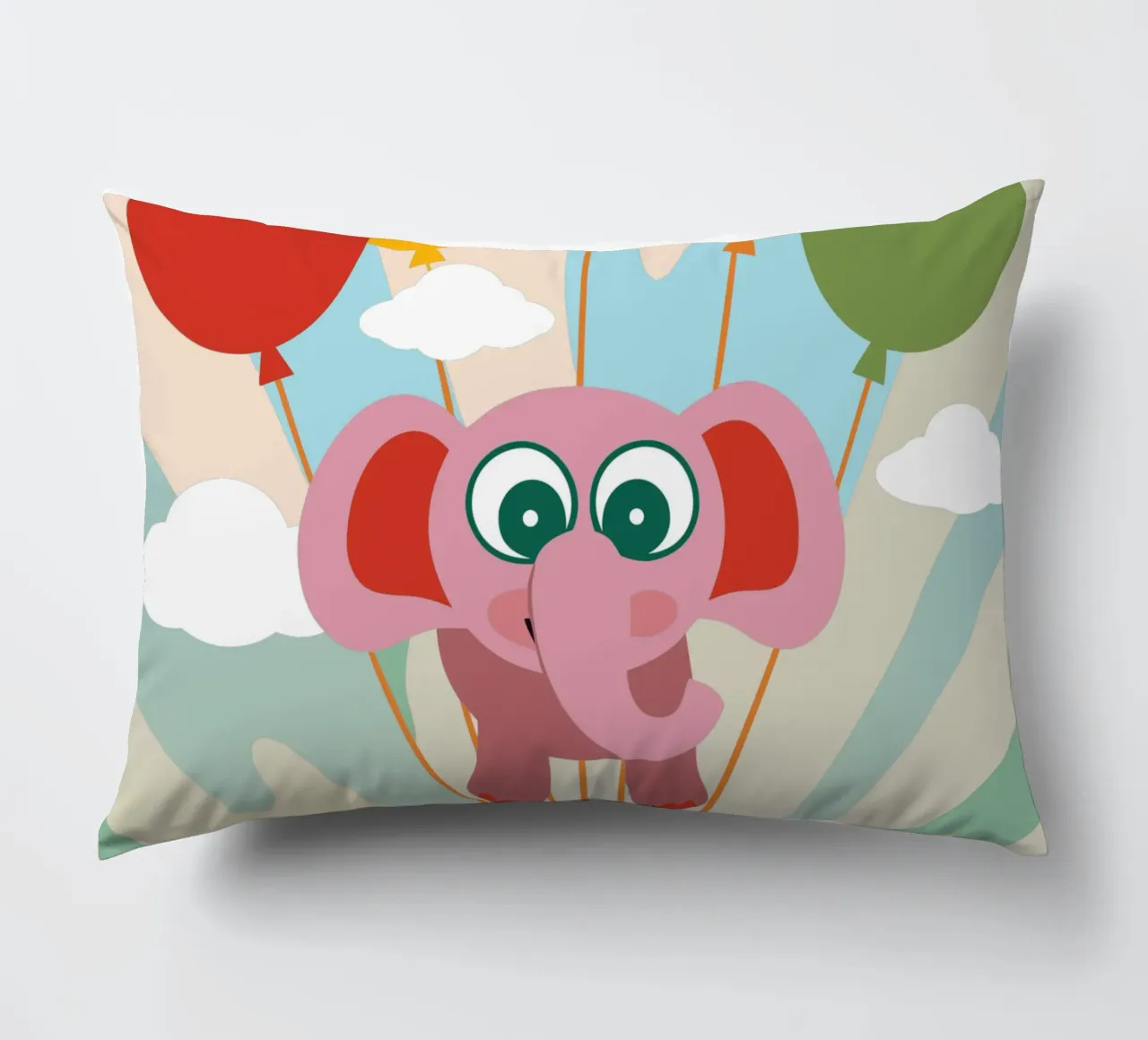 L'elefante vola con i palloncini cuscino da CUTE ANIMALS