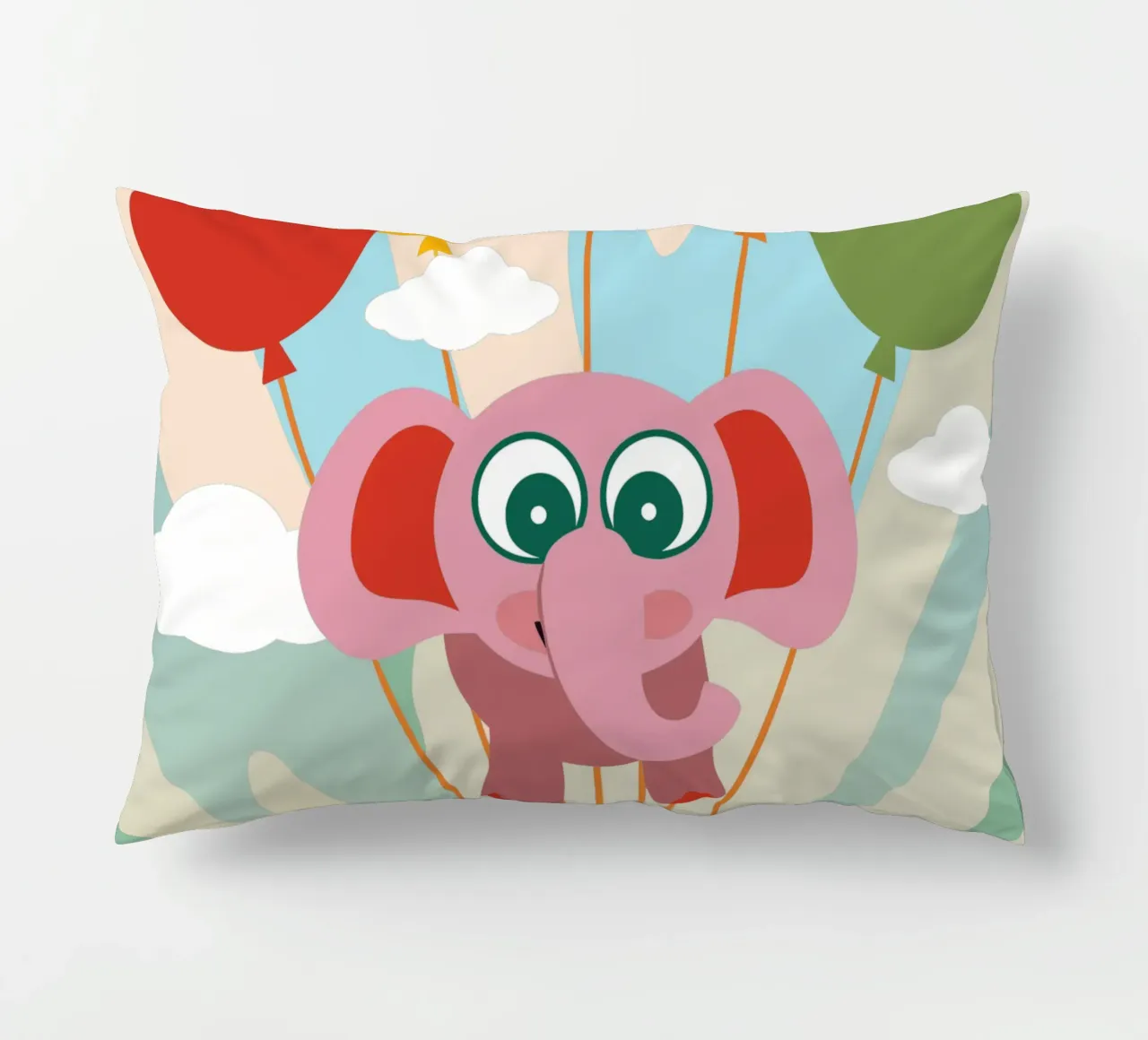 L'elefante vola con i palloncini cuscino da CUTE ANIMALS