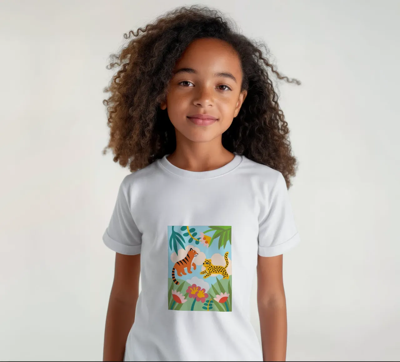 Tigre e pantera t-shirt bambini da CUTE ANIMALS