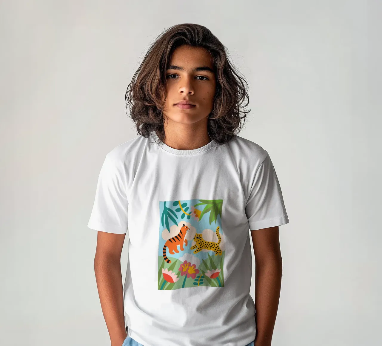 Tigre e pantera t-shirt bambini da CUTE ANIMALS