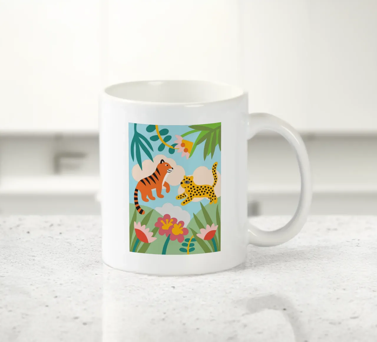 Tigre e pantera tazza in ceramica da CUTE ANIMALS