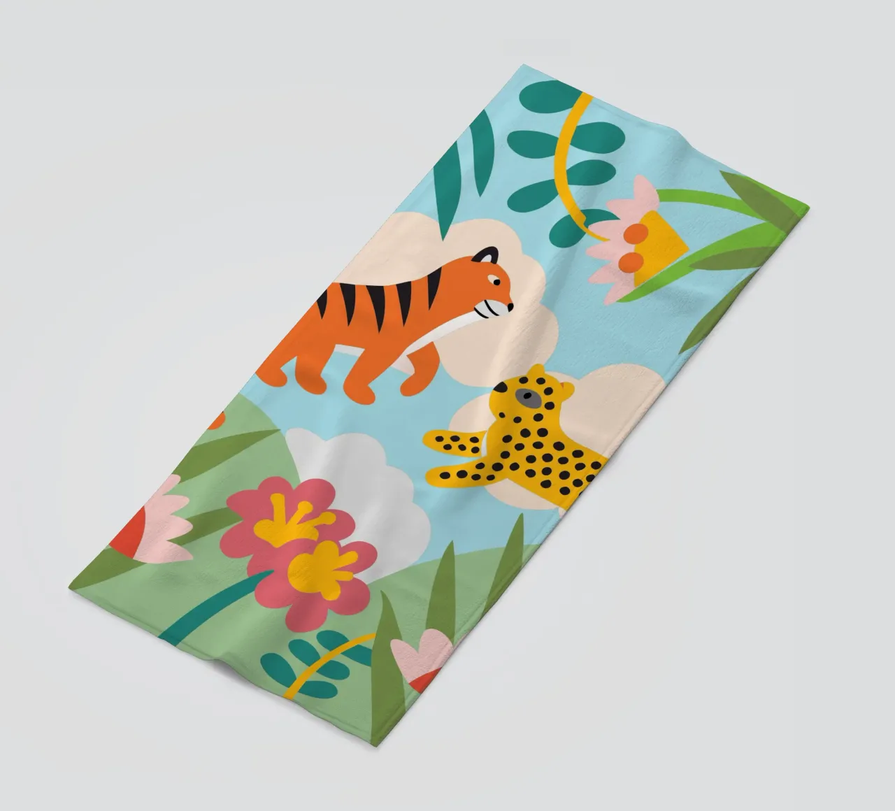 Tigre e pantera telo mare da CUTE ANIMALS