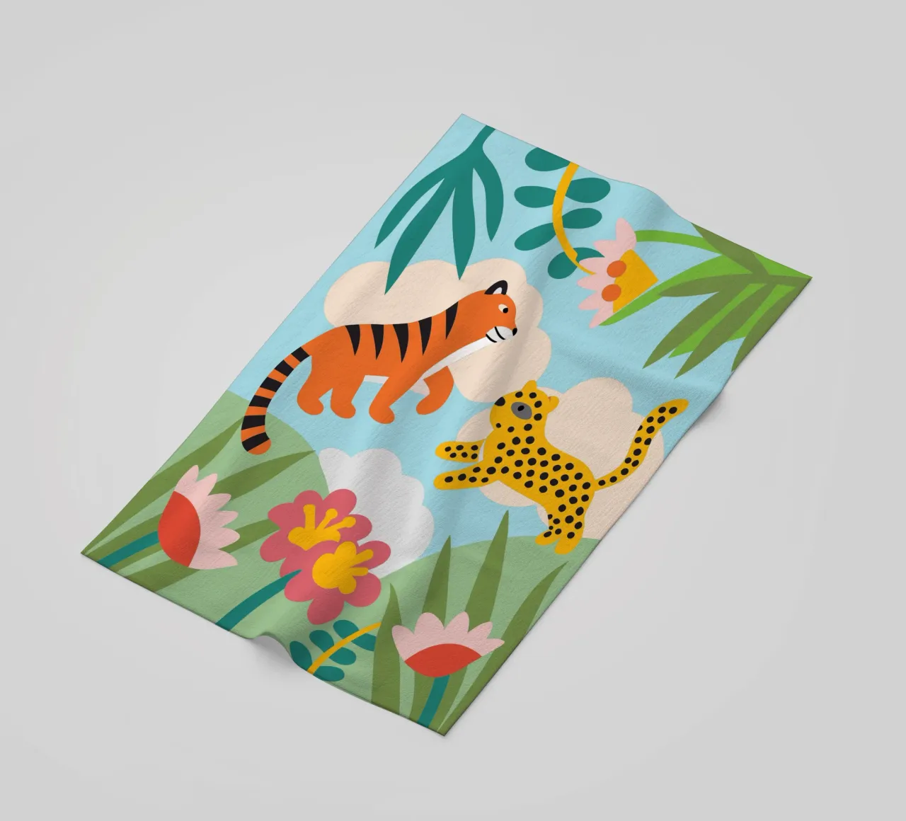 Tigre e pantera telo mare da CUTE ANIMALS