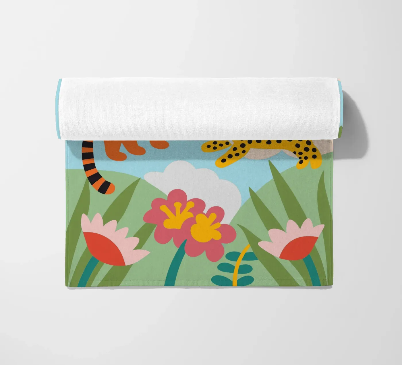 Tijger en panter strandhanddoek van CUTE ANIMALS