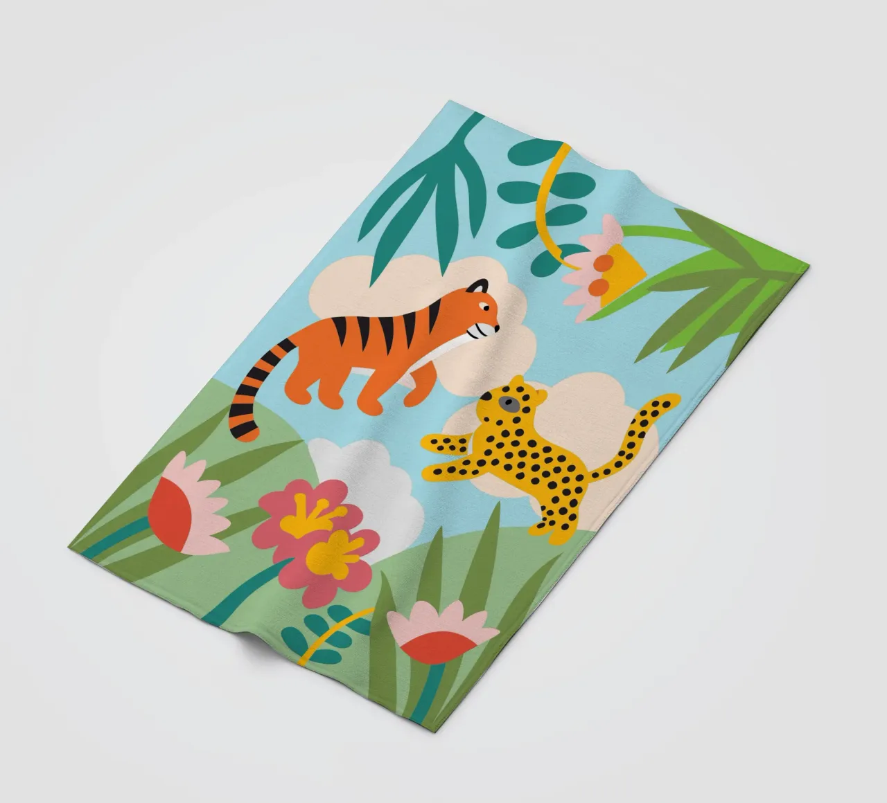 Tijger en panter fleecedeken van CUTE ANIMALS