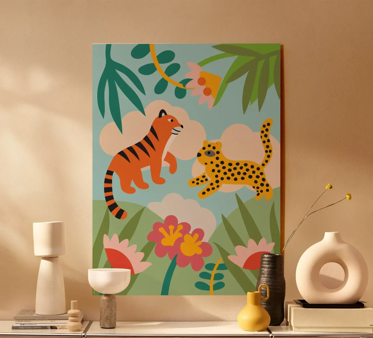 Tiger and Panther acrylic glass by CUTE ANIMALS