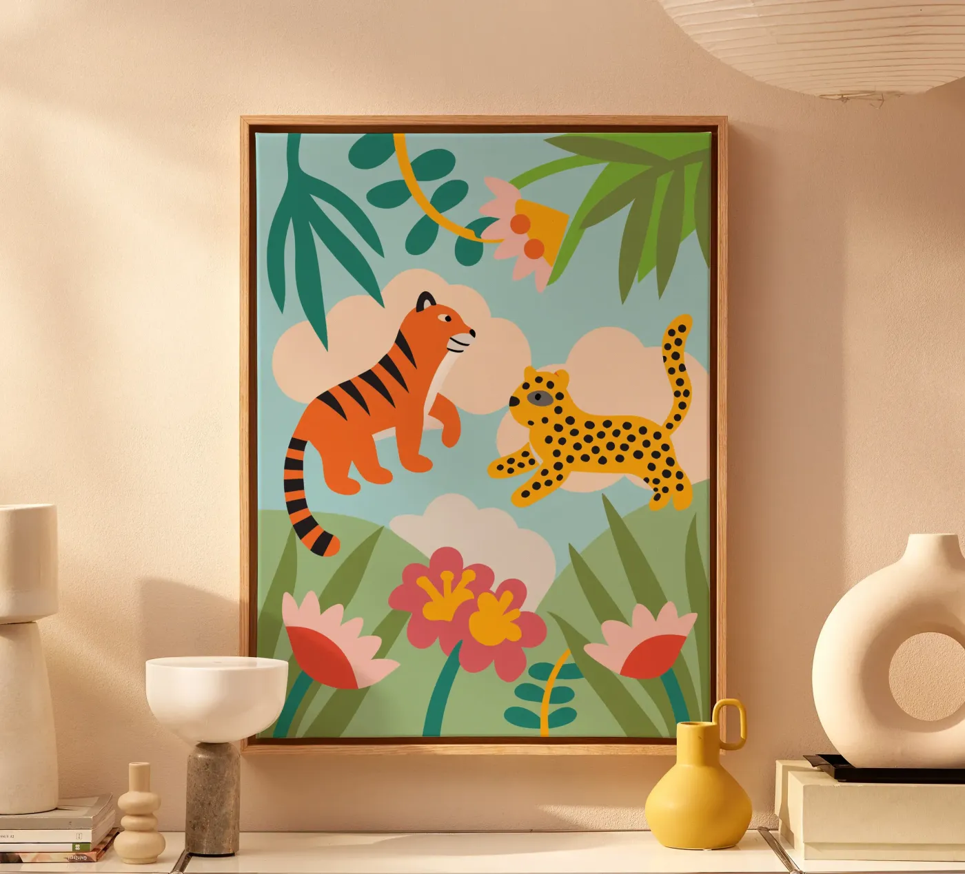 Tigre e pantera tela da CUTE ANIMALS