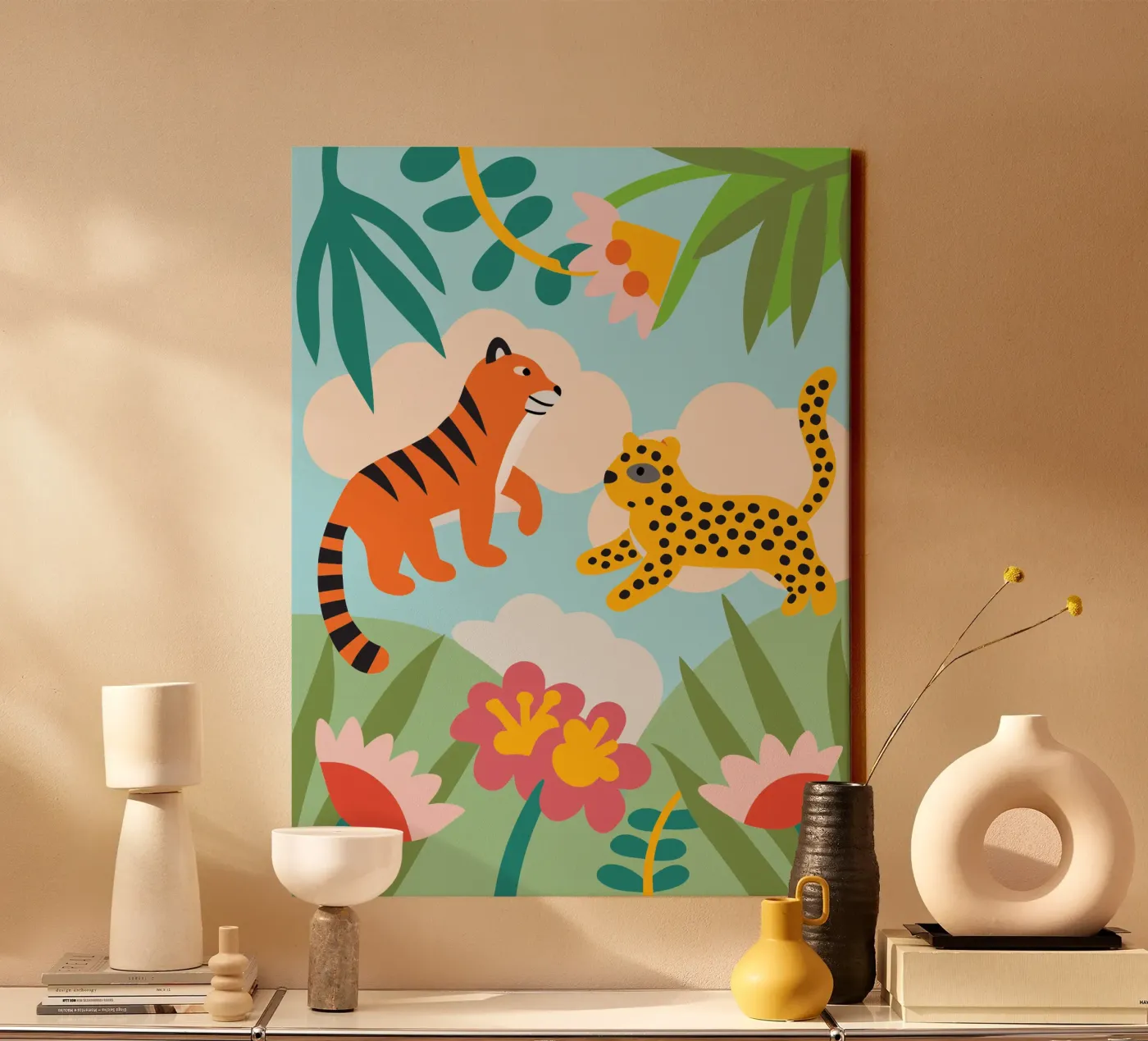 Tigre e pantera tela da CUTE ANIMALS