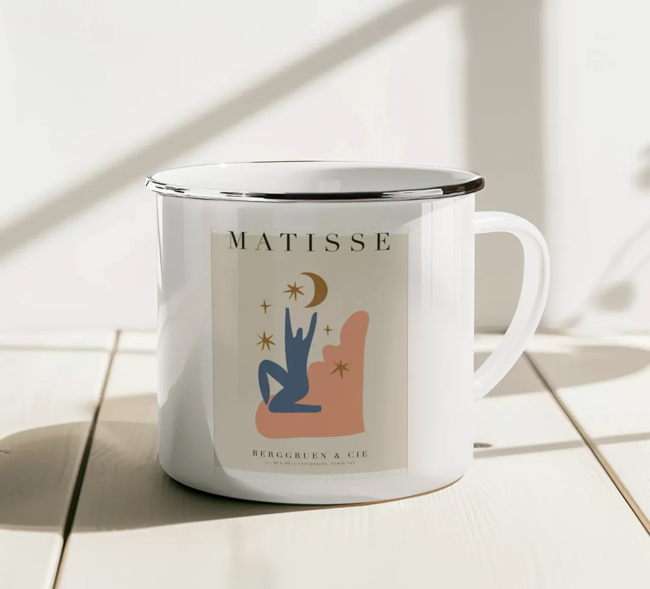 implorando la madre e le stelle tazza in smalto da gudikan store