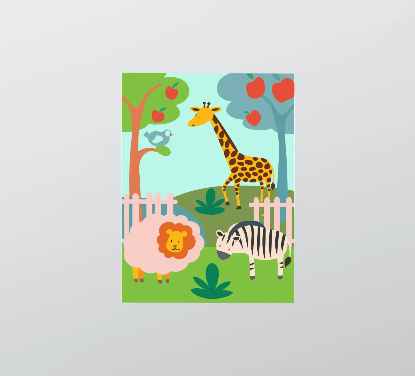 Dierentuin sticker van CUTE ANIMALS