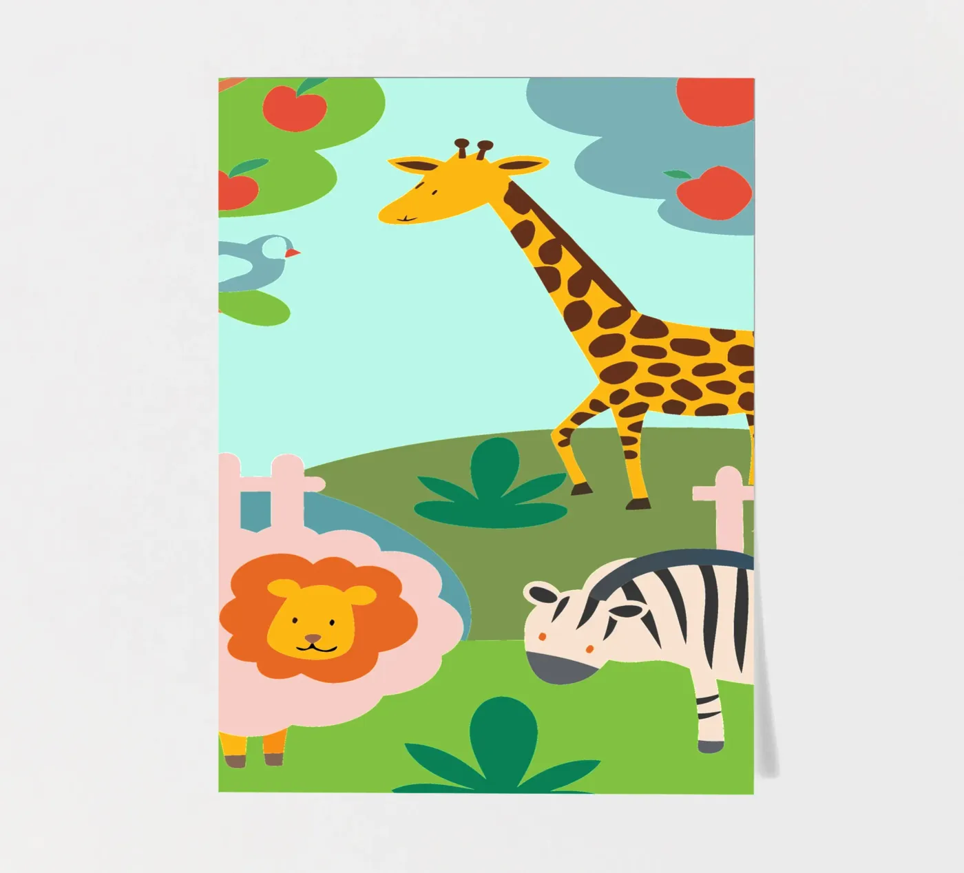 Dierentuin stickervel van CUTE ANIMALS