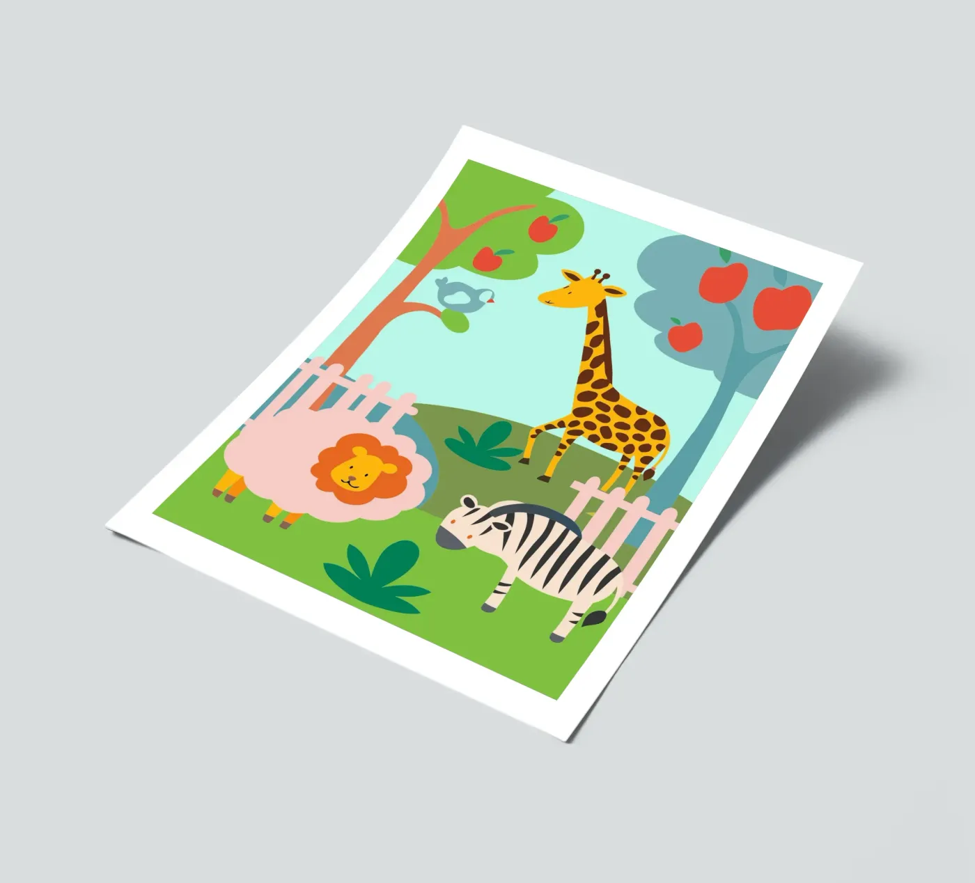 Dierentuin stickervel van CUTE ANIMALS