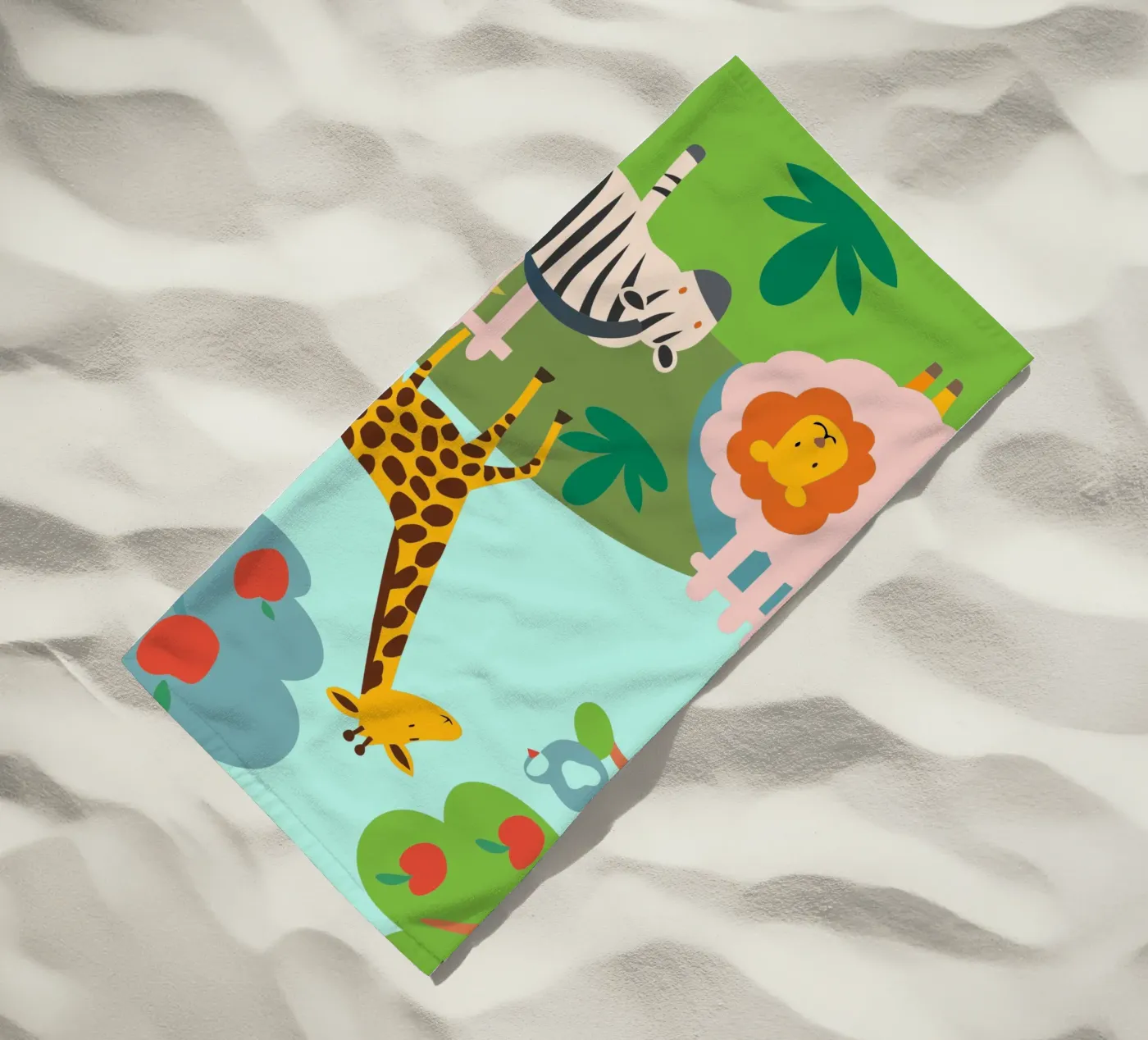 Dierentuin strandhanddoek van CUTE ANIMALS