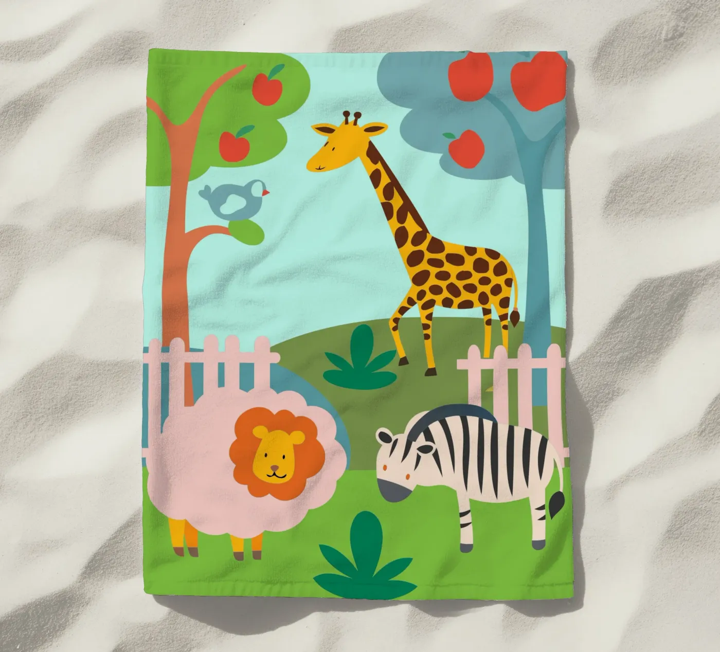 Dierentuin strandhanddoek van CUTE ANIMALS