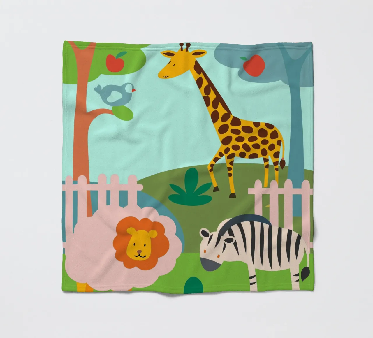 Zoo fleece blanket by CUTE ANIMALS