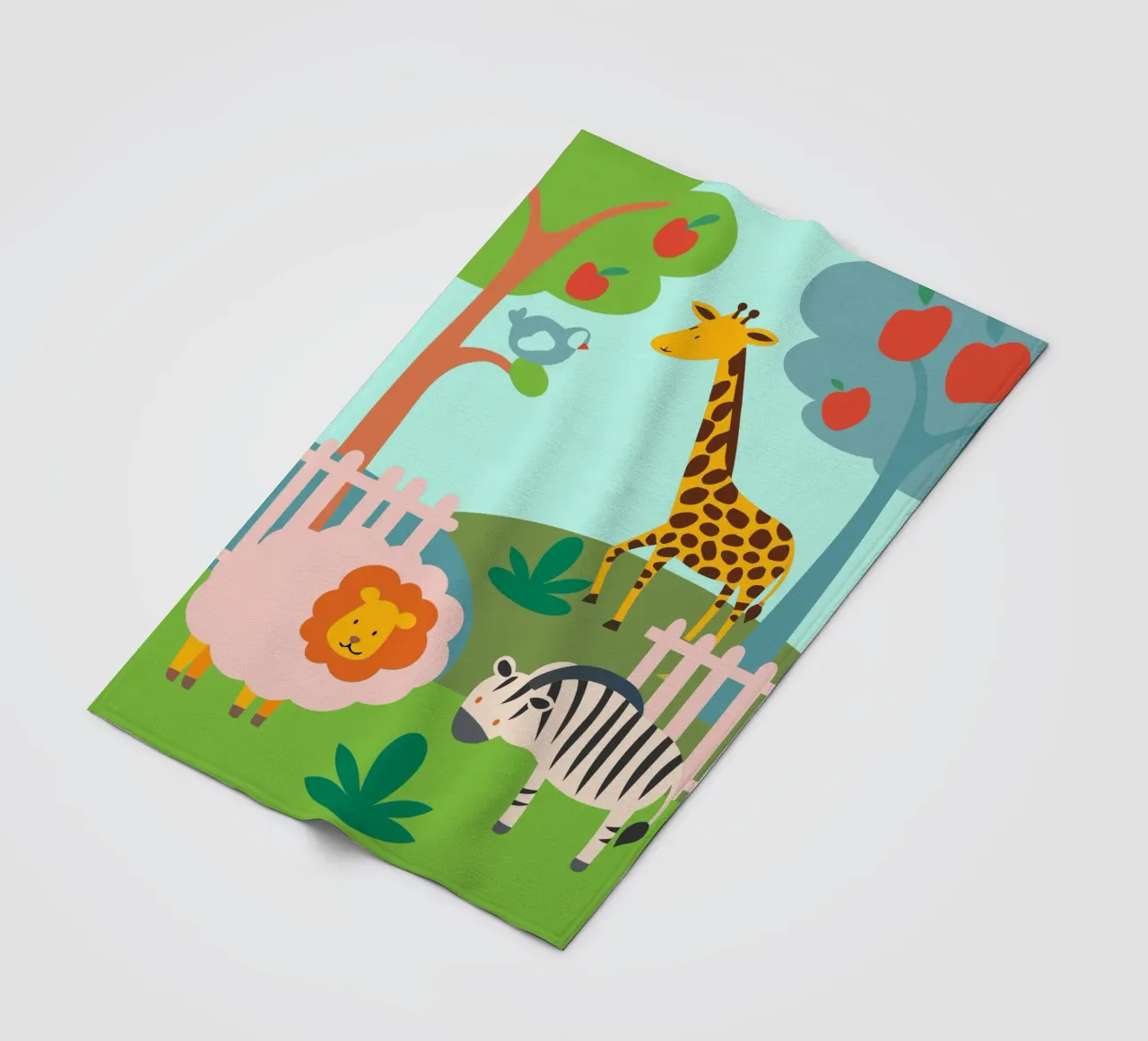 Zoo fleece blanket by CUTE ANIMALS