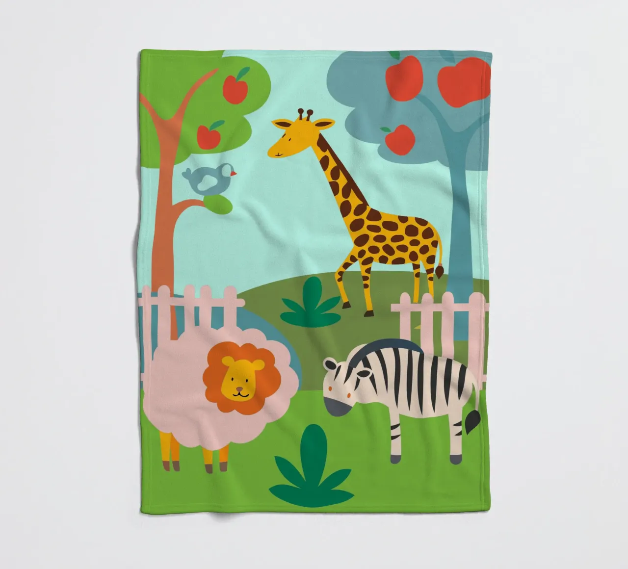 Zoo fleece blanket by CUTE ANIMALS