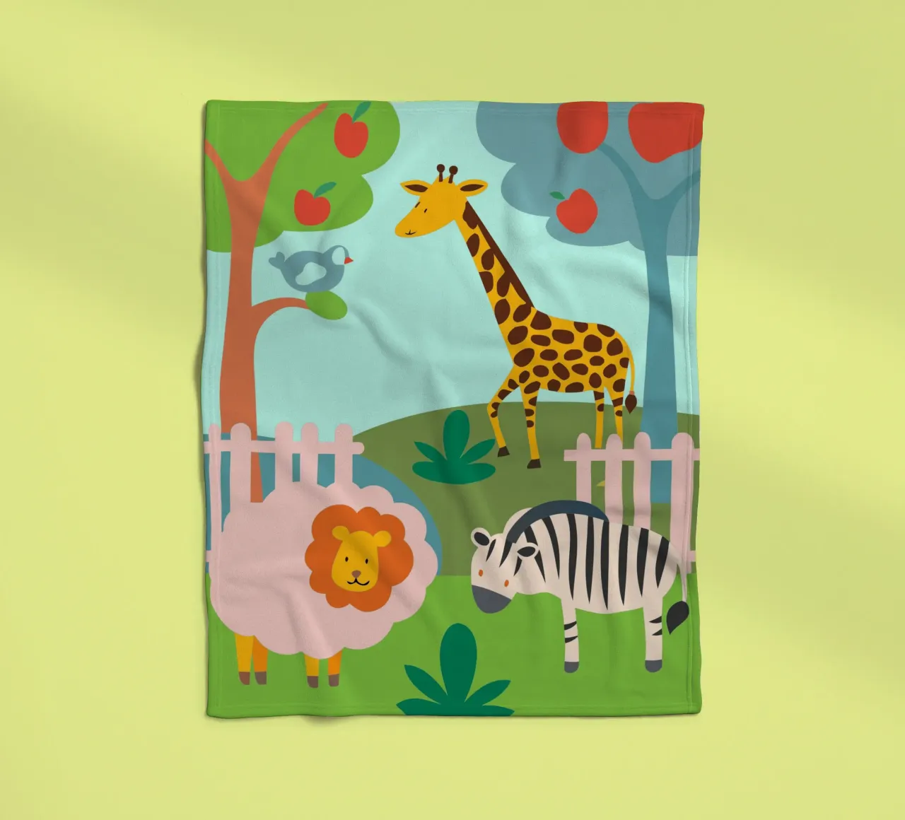 Zoo fleece blanket by CUTE ANIMALS