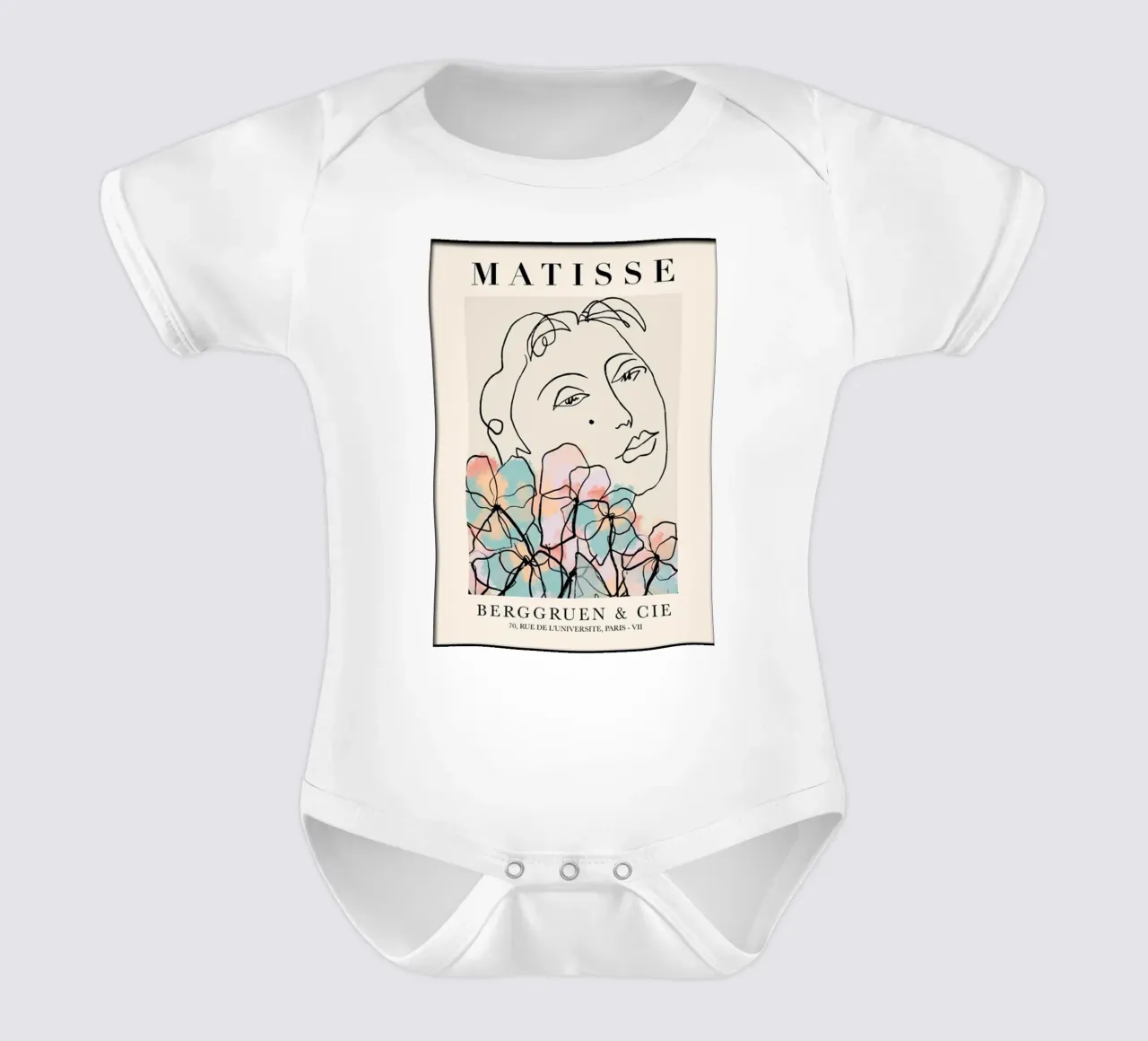 design semplicistico del viso body neonato maniche corte da gudikan store