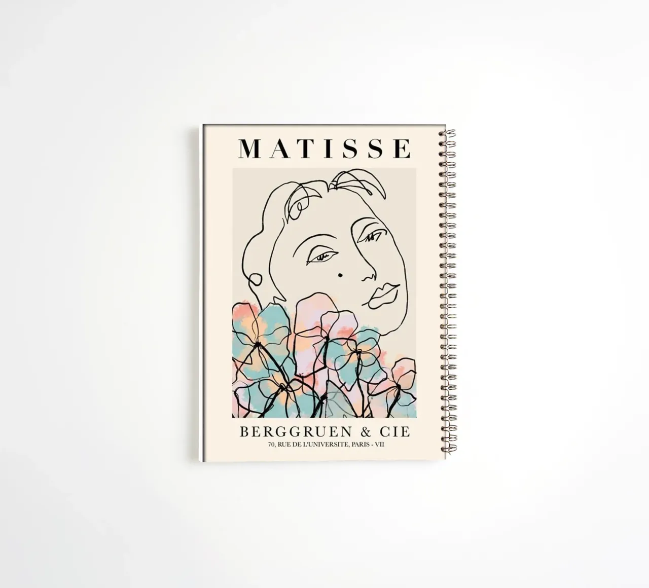 face simplistic design spiral notebook by gudikan store